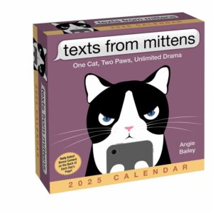 Texts From Mittens Desk Calendar 2025